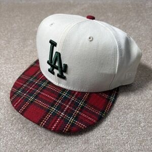 Los Angeles Dodgers Tartan Plaid Brim New Era 9Fifty Snapback Hat Cap Men MLB